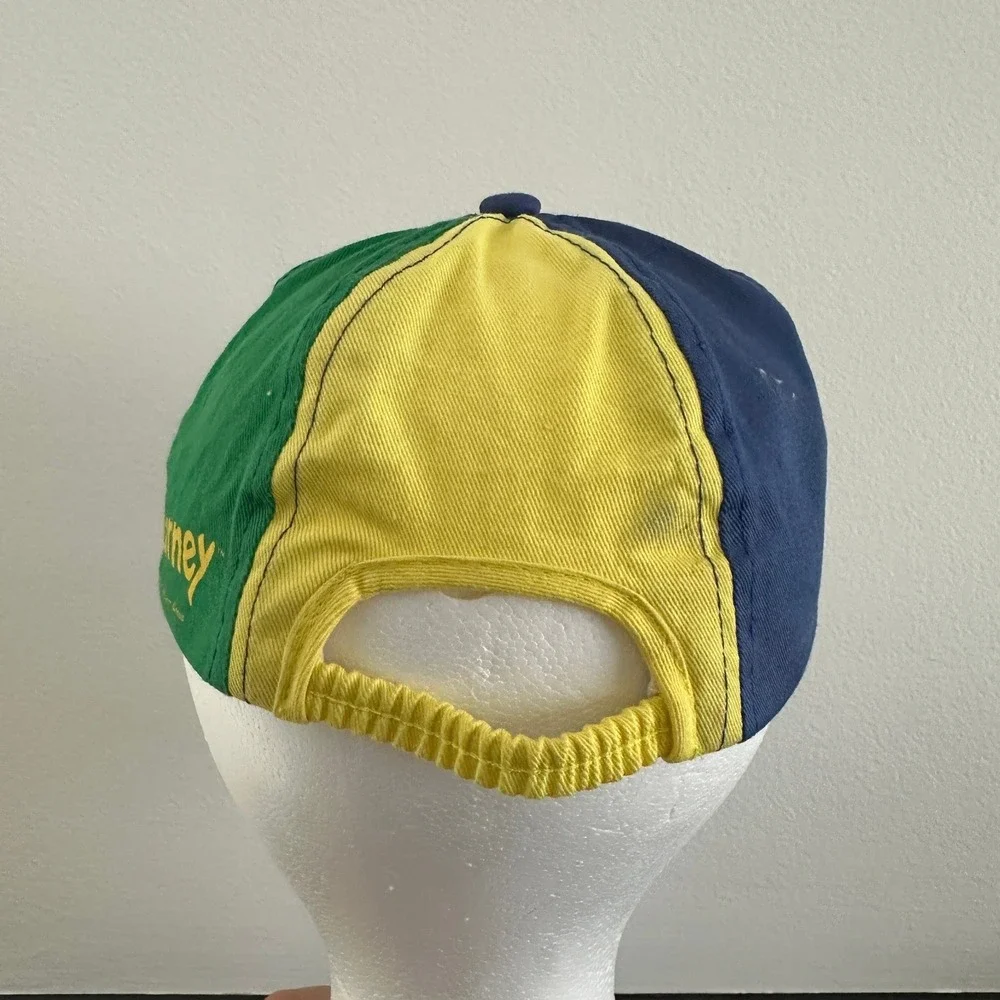 Vintage 1992 Barney Dinosaur Kids Hat Cap One Size Colorblock Cotton 90s TV Show